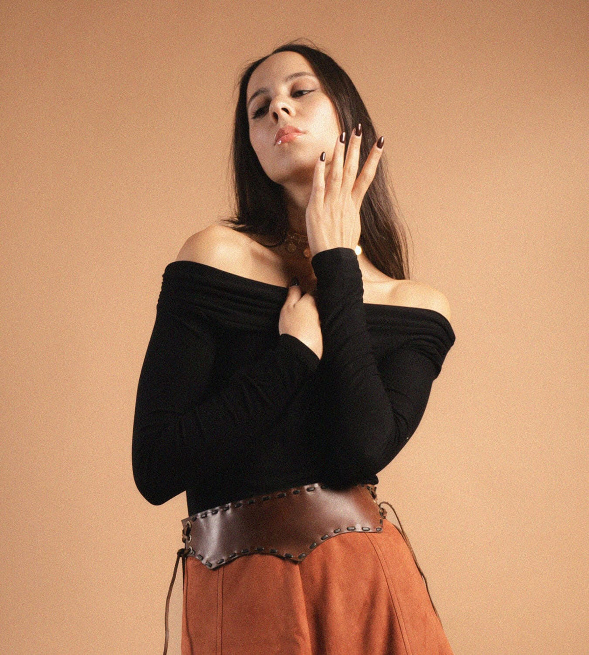 Brown Natural Leather Belt