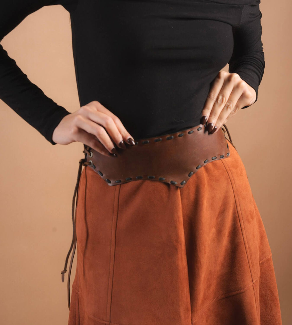 Brown Natural Leather Belt