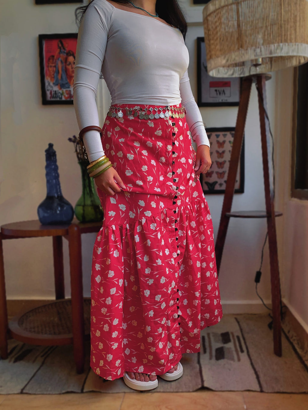 Boho Floral Skirt