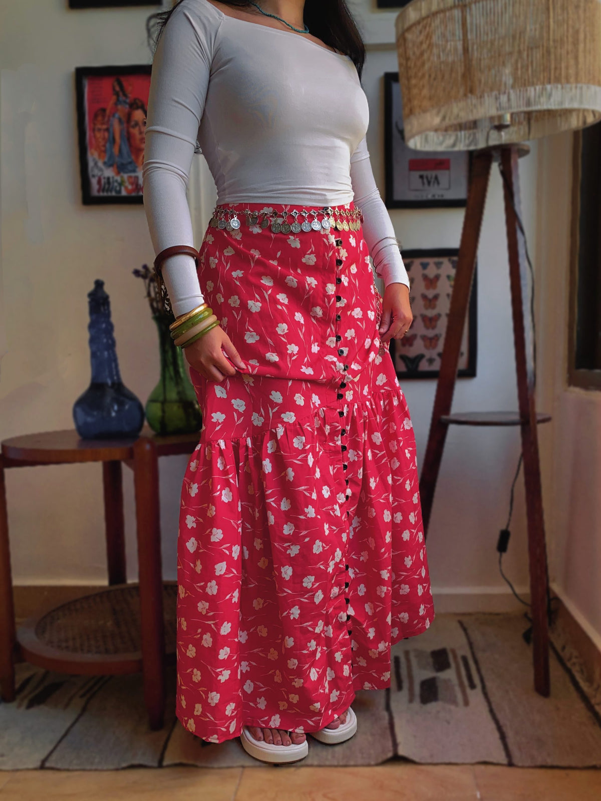 Boho Floral Skirt