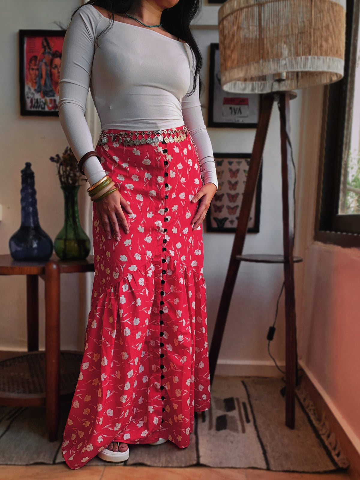 Boho Floral Skirt