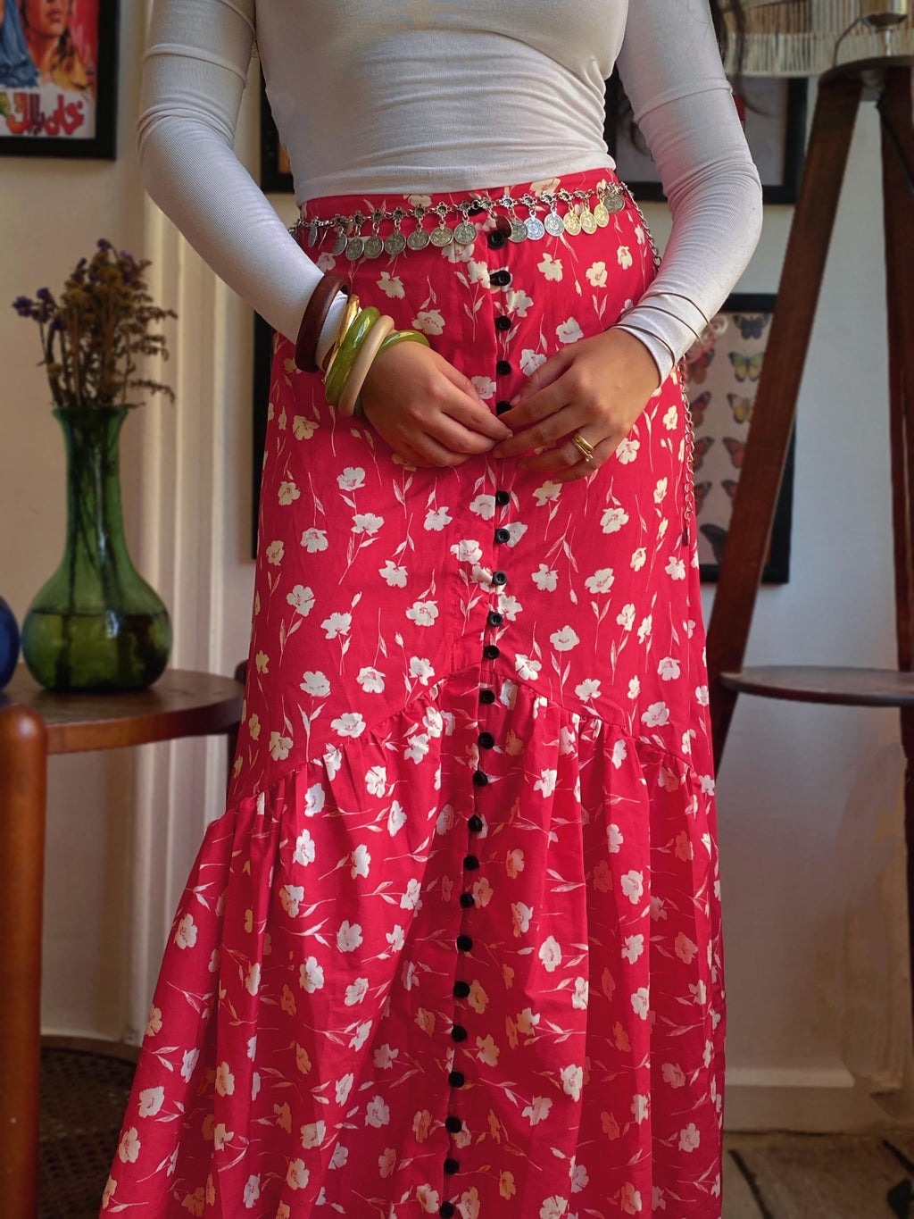 Boho Floral Skirt