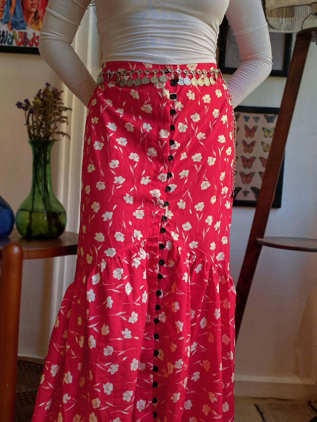 Boho Floral Skirt