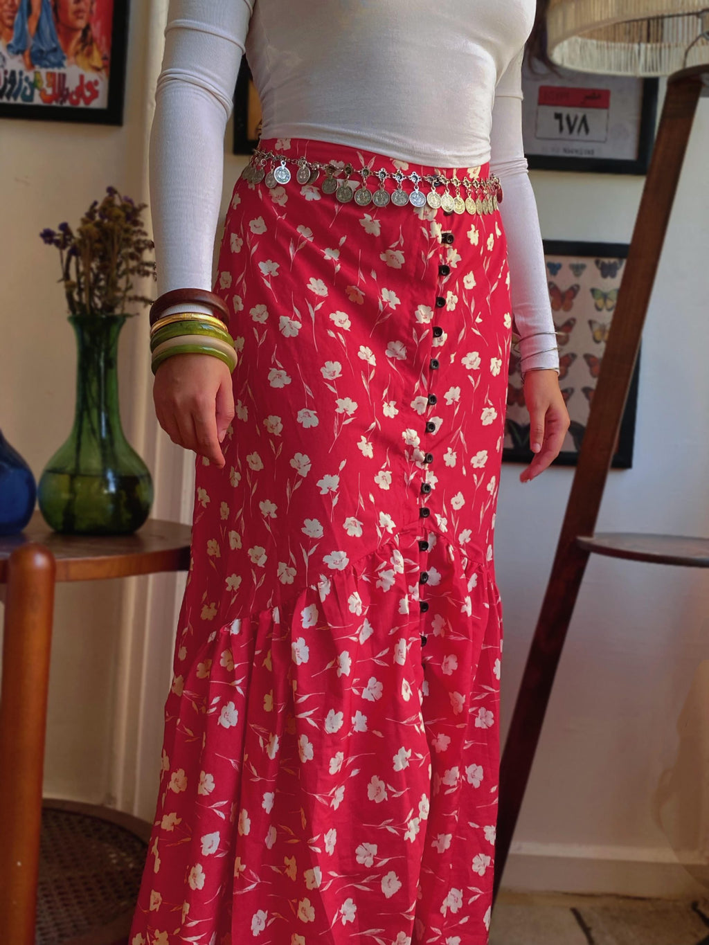 Boho Floral Skirt