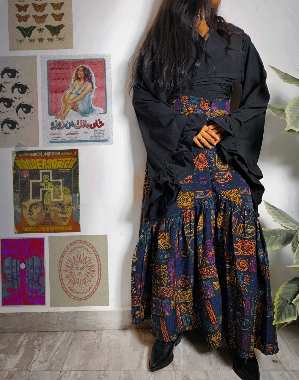 Boho Black Blouse