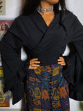 Boho Black Blouse