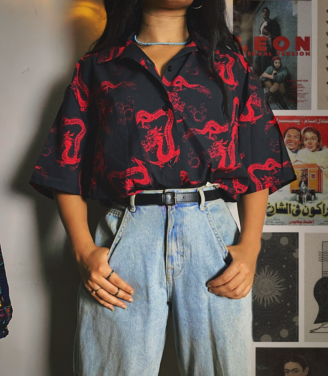 Half Sleeves Dragon Shirt
