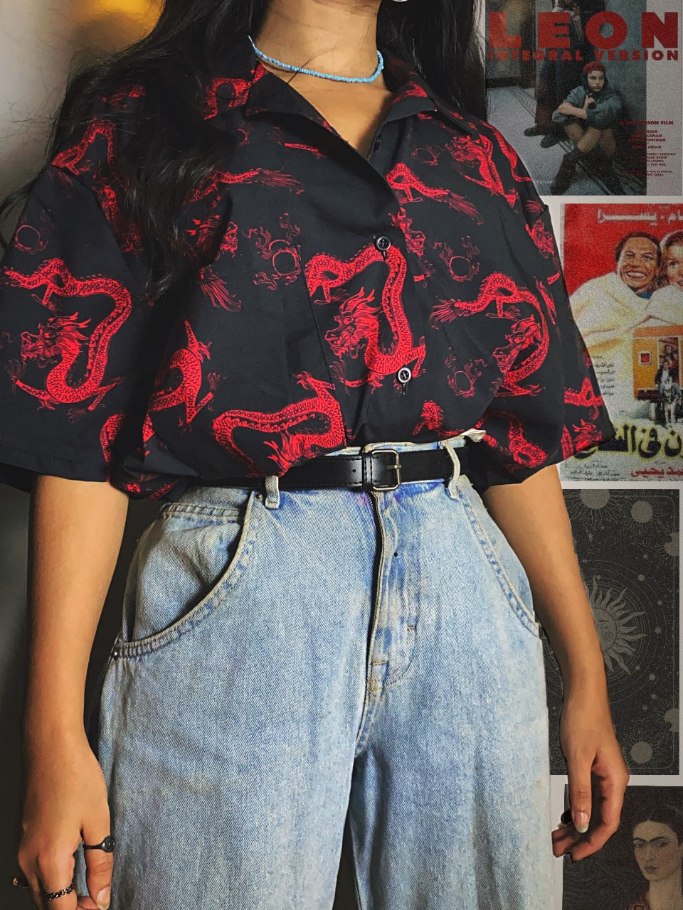 Half Sleeves Dragon Shirt