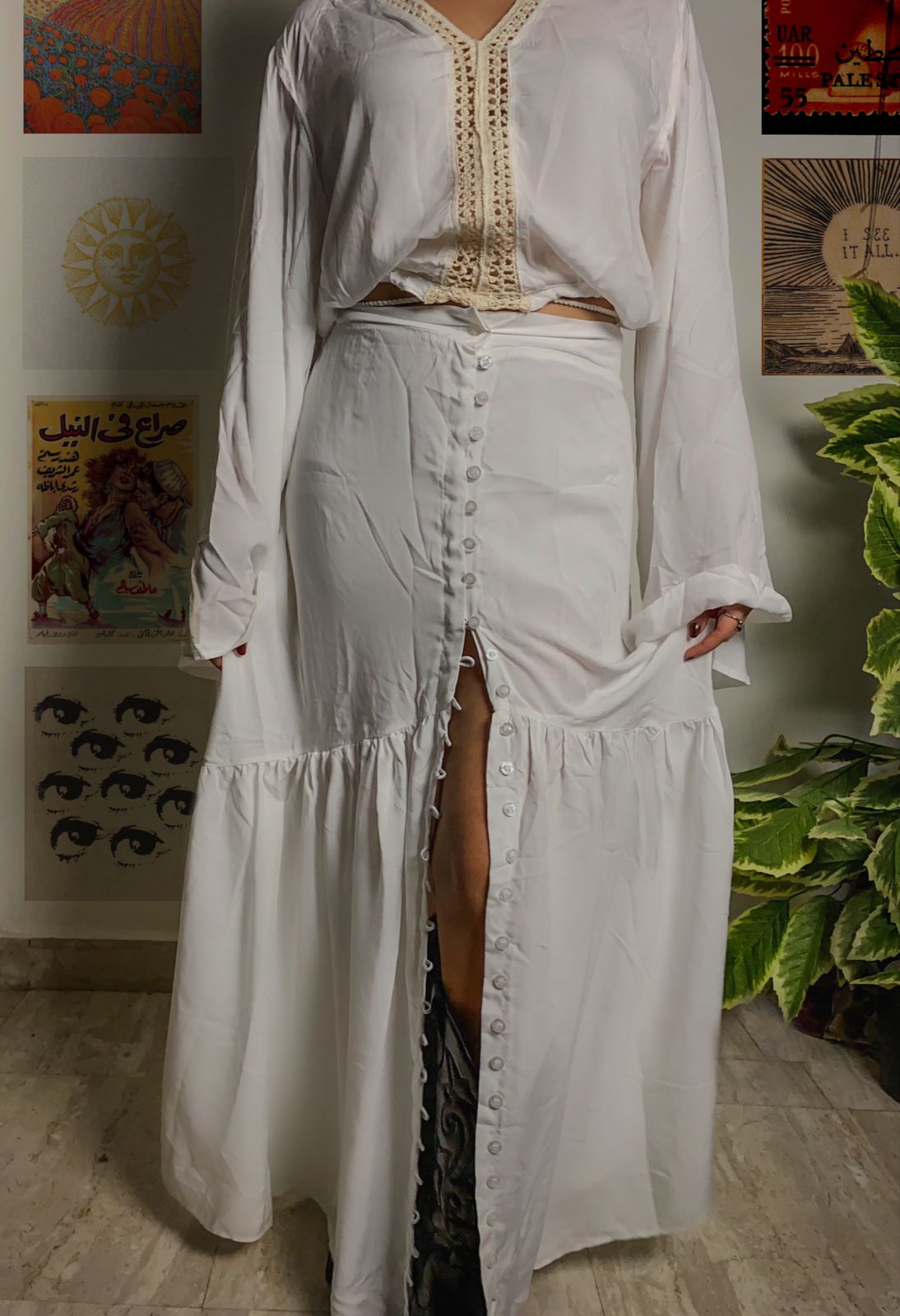 Boho White Blouse