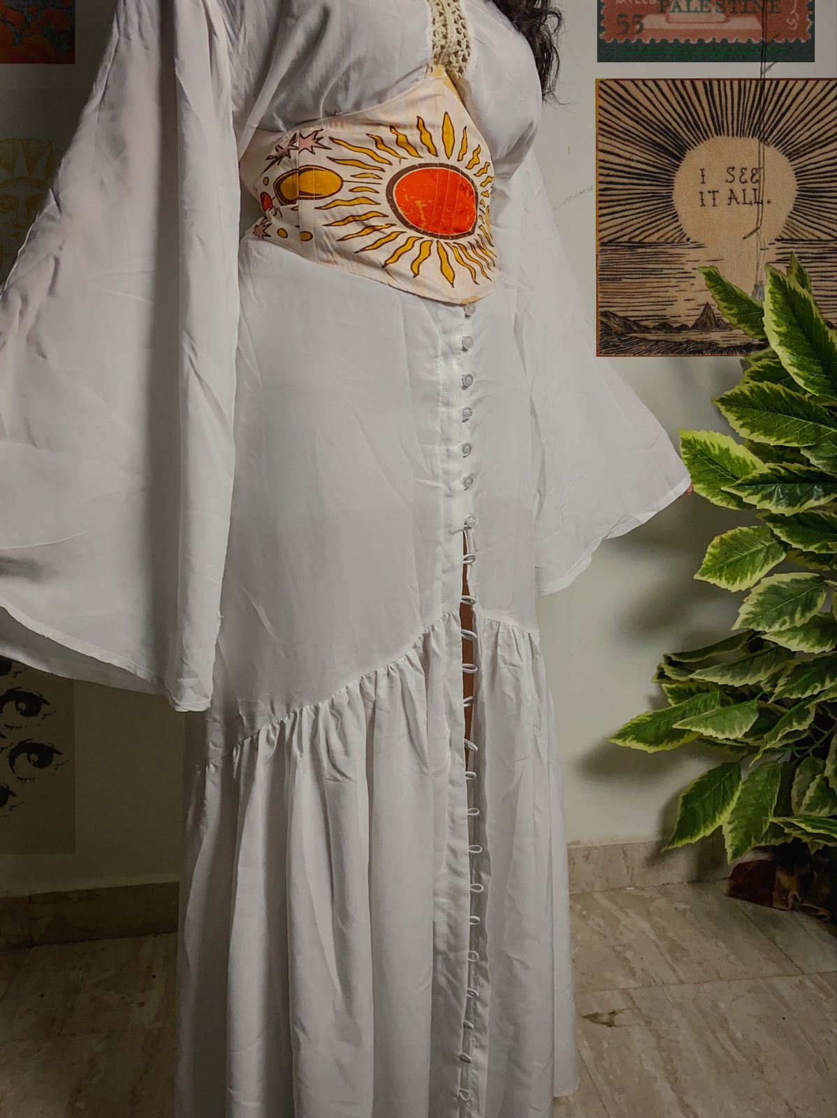 Boho White Skirt