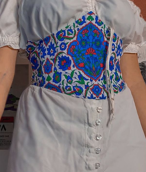 Floral Blue Corset