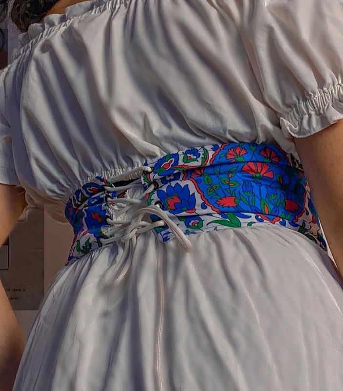 Floral Blue Corset