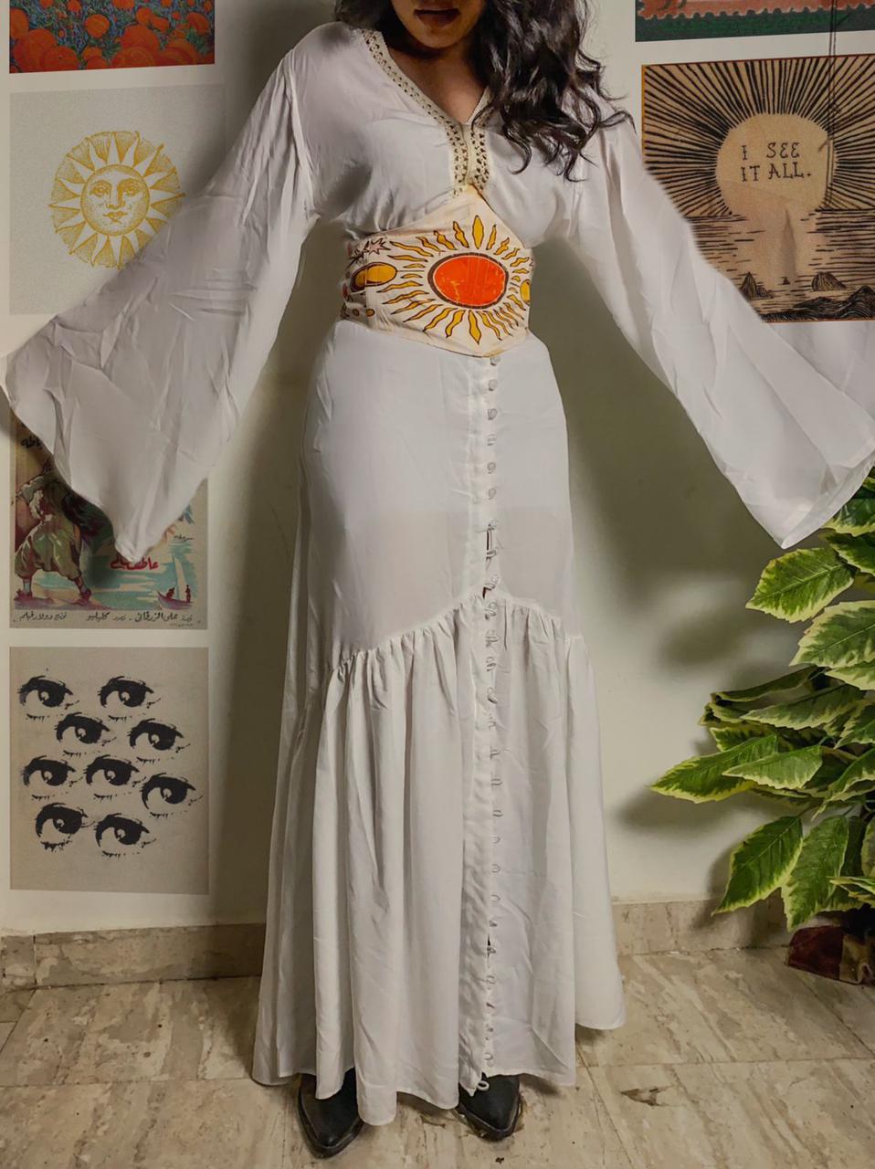Boho White Skirt